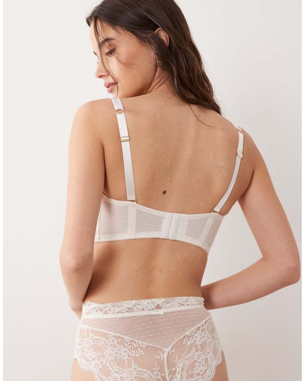 ASOS White Fuller Bust Bridal Lola Lace Balconette Underwire Bra