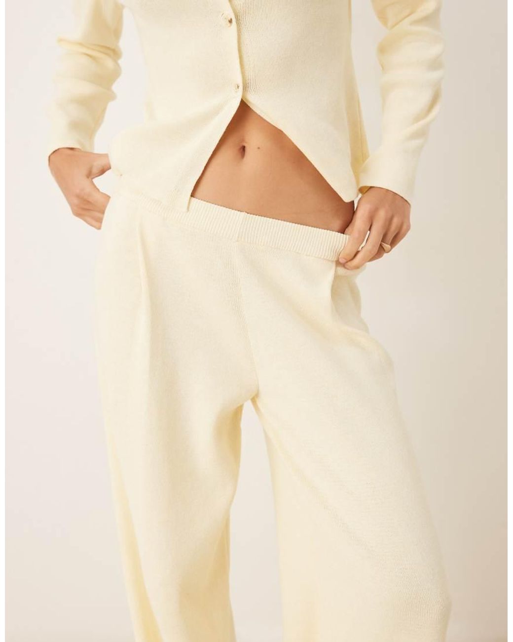 ASOS Gebreide Broek in het Natural