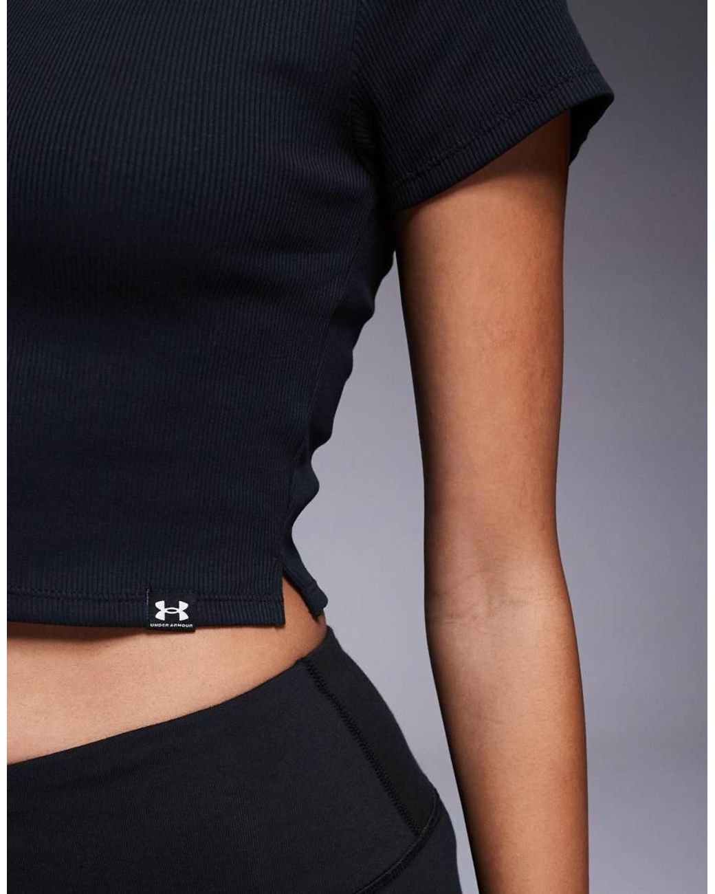 Under Armour Blue Rival Ribbed Baby Tee