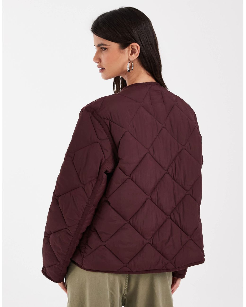 ONLY Brown Quilted Jacket