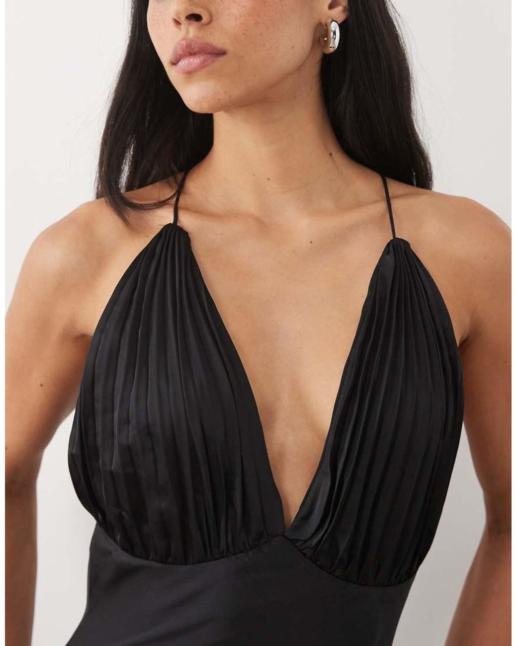 True Decadence White Pleated Halterneck Midaxi Dress