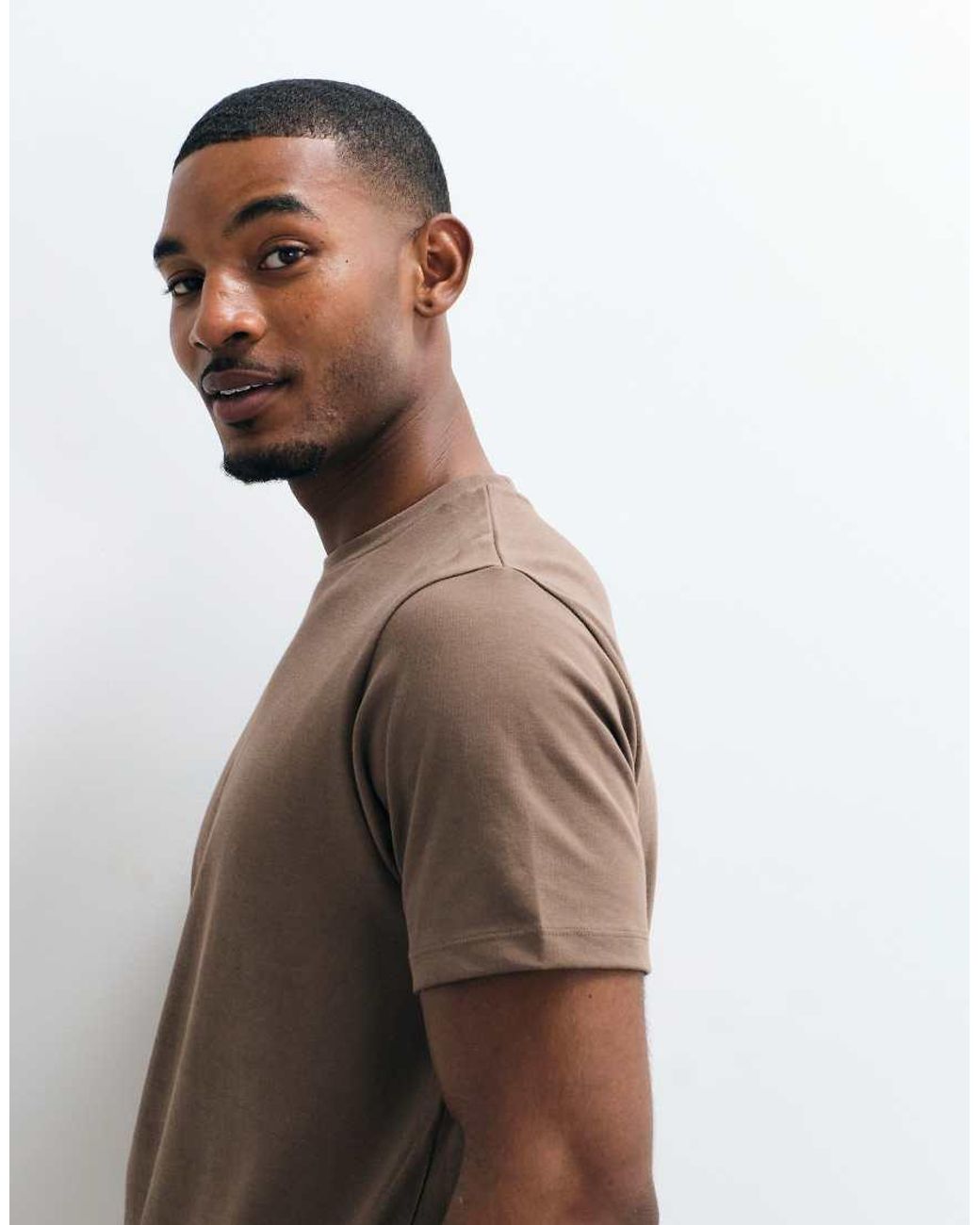 ASOS Brown Heavyweight Regular Fit T-shirt for men