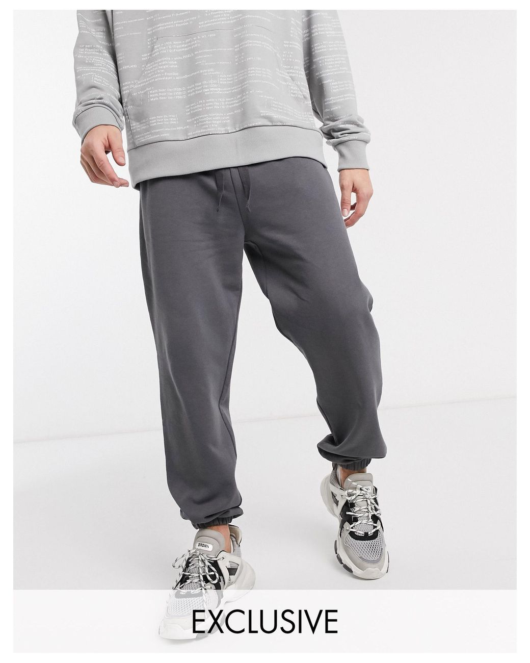 Collusion Cotton jogger in Gray for Men - Lyst