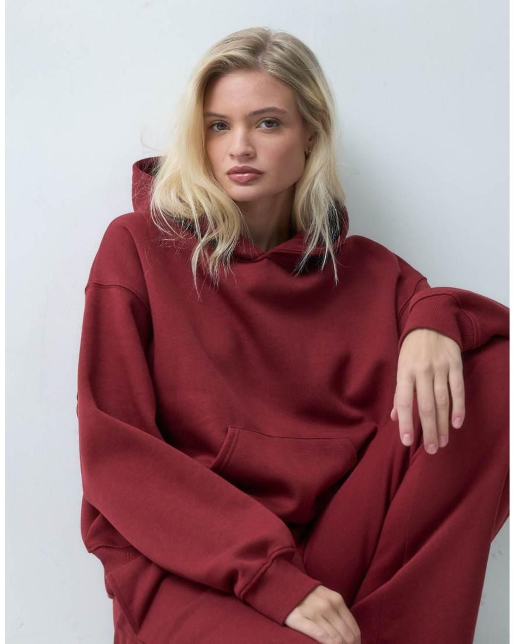 Gina Tricot Red Co-ord Relaxed Fit Hoodie