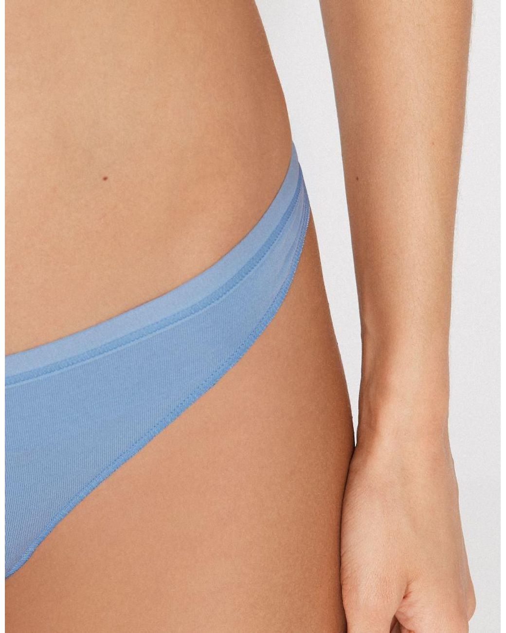 Tezenis Blue Cotton G-String