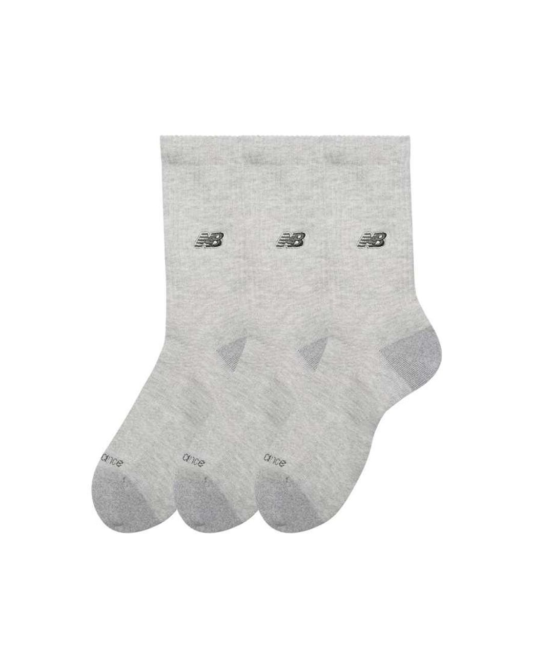 New Balance Gray Active Premium Crew 3 Pack