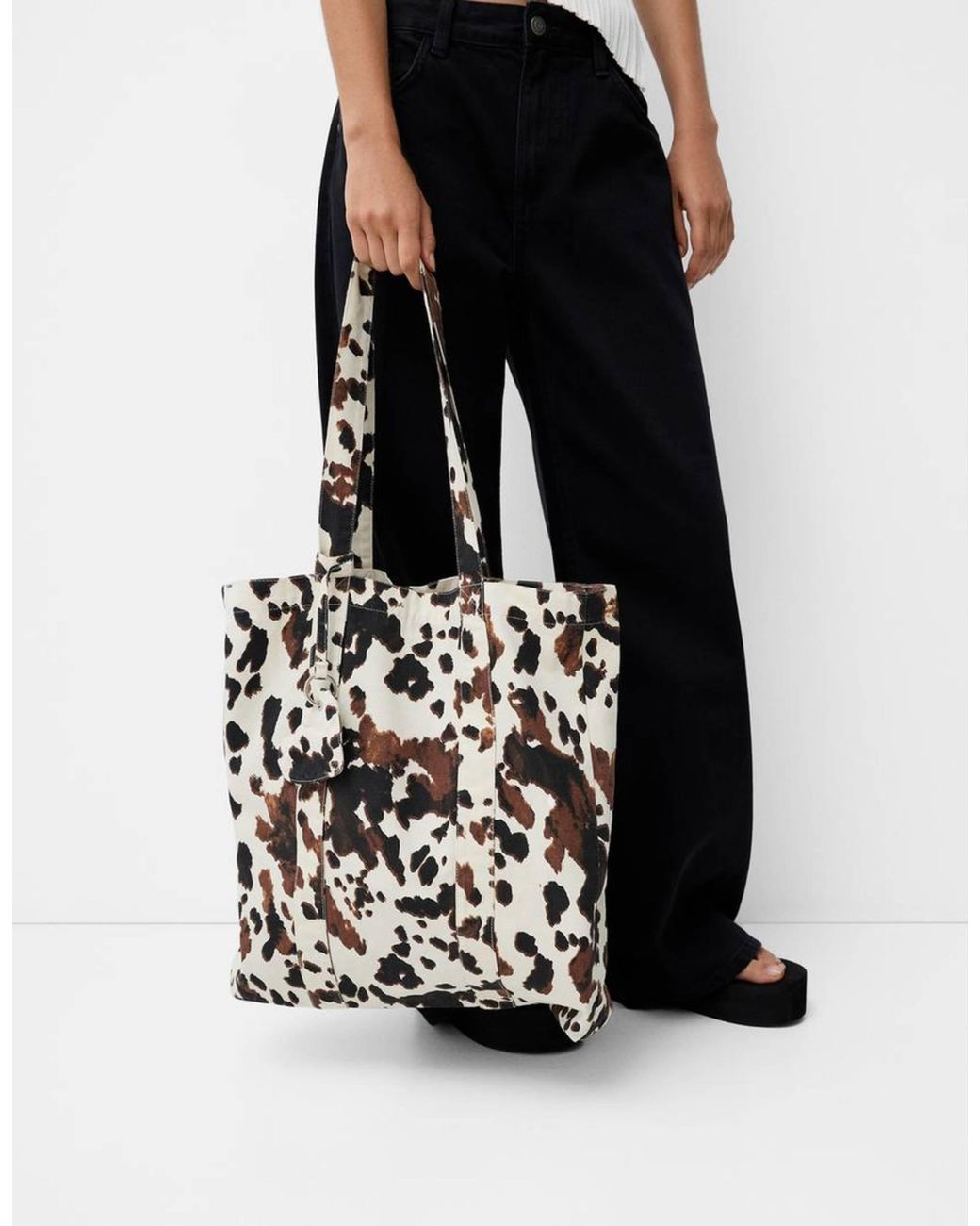 Sac cabas en cuir à imprimé animal - Imprimé vache - FEMME | H&M BE