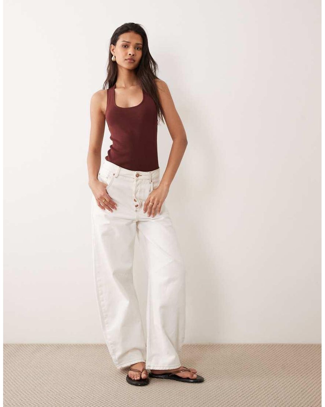 ASOS Brown Compact Cross-back Cami