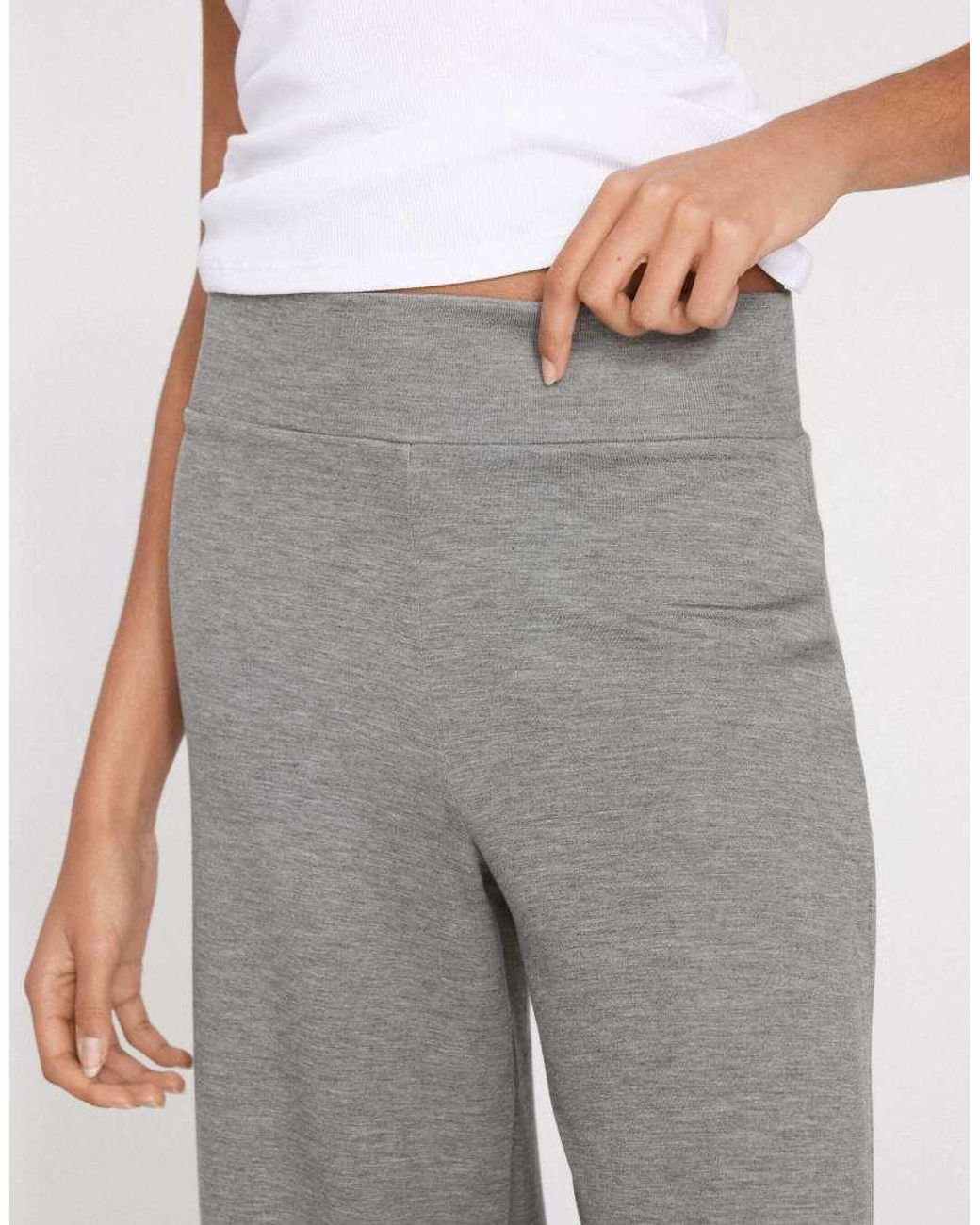 Tezenis Gray Soft Touch Palazzo Trousers