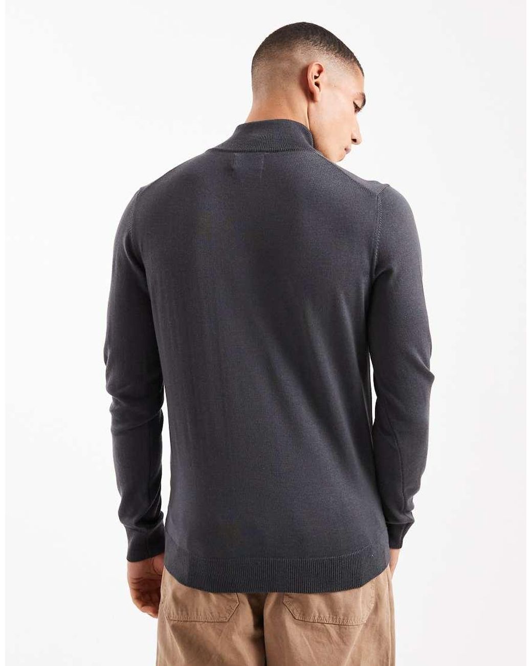 Farah Blue Redchurch Merino Wool Jumper for men