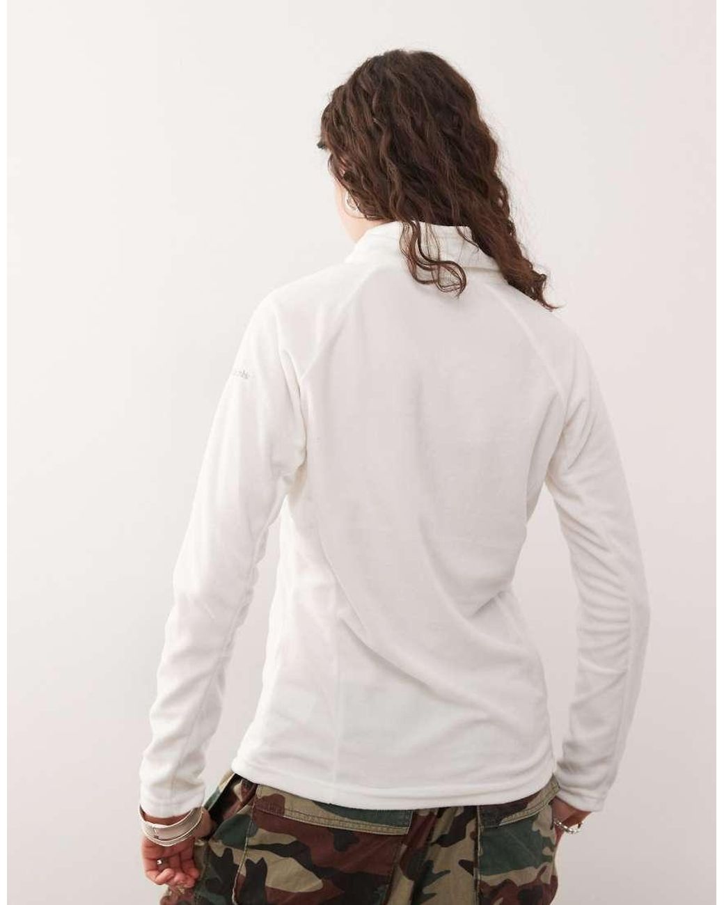 Columbia White Glacial Iv Half Zip Fleece