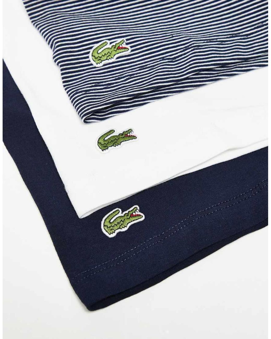 Lacoste Blue 3 Pack Trunks for men