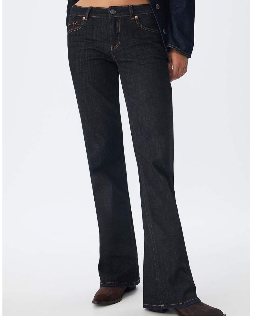 Stradivarius Blue D67 Slim Fit Boot-cut Jeans