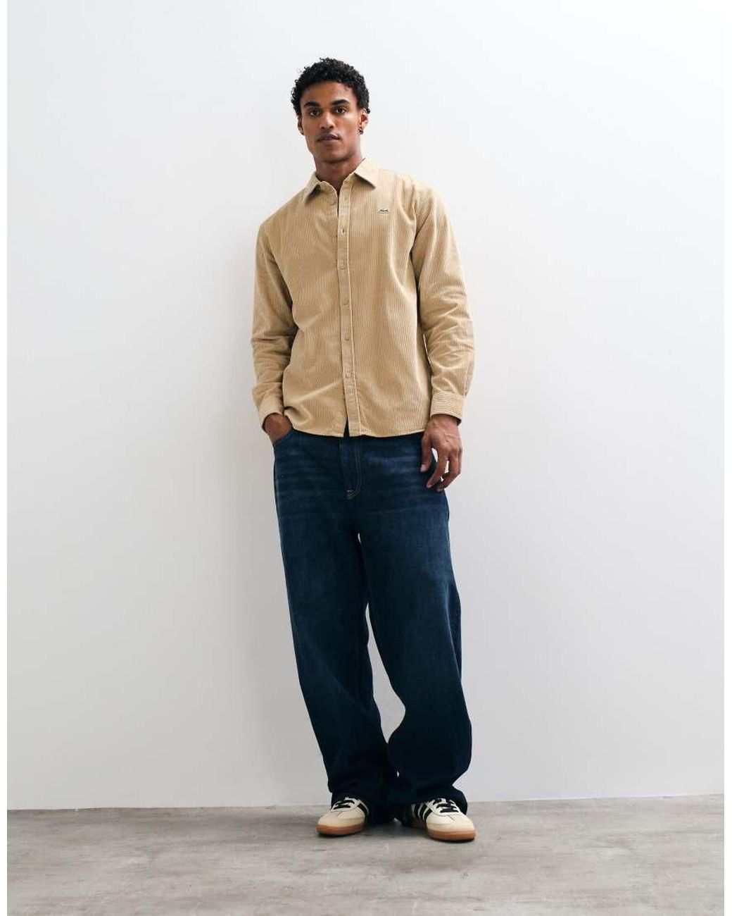 Lacoste Natural Cord Overshirt for men