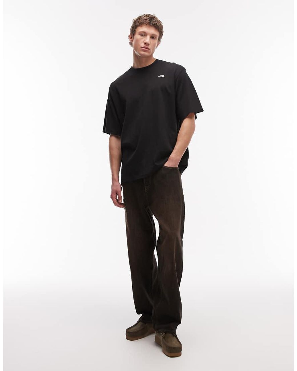 The North Face Black Essential Simple Dome Logo Oversized T-Shirt for men