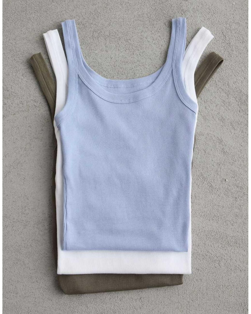Intimissimi Blue Superior Cotton Racer Back Vest Top
