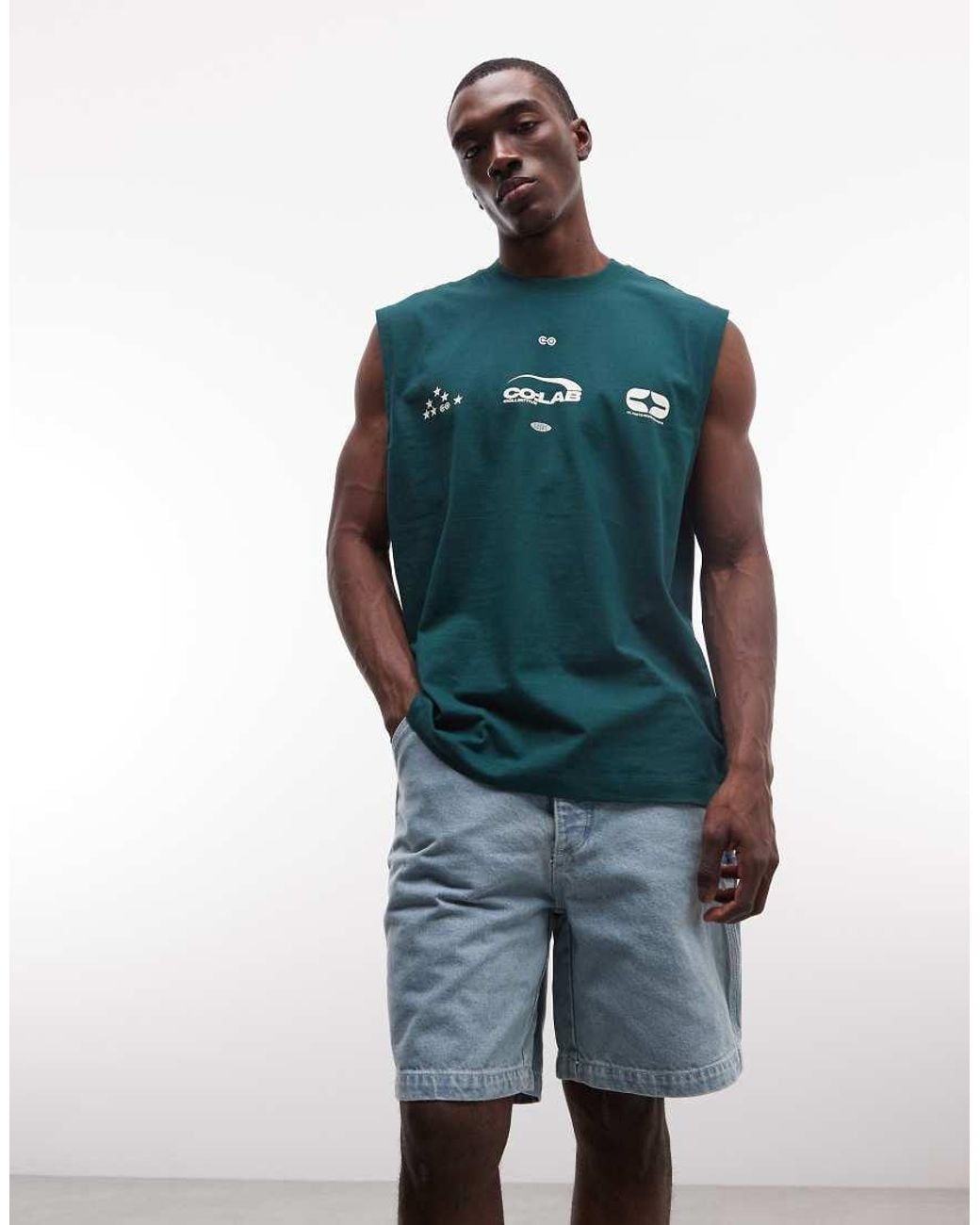 Deus Ex Machina Blue Big Fella Denim Shorts for men
