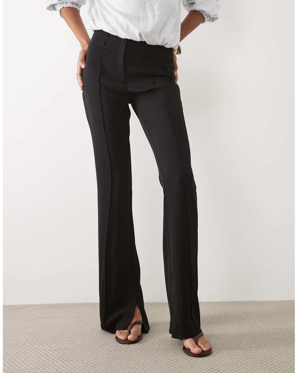 ASOS White Tall Tailored Slinky Flare Trousers