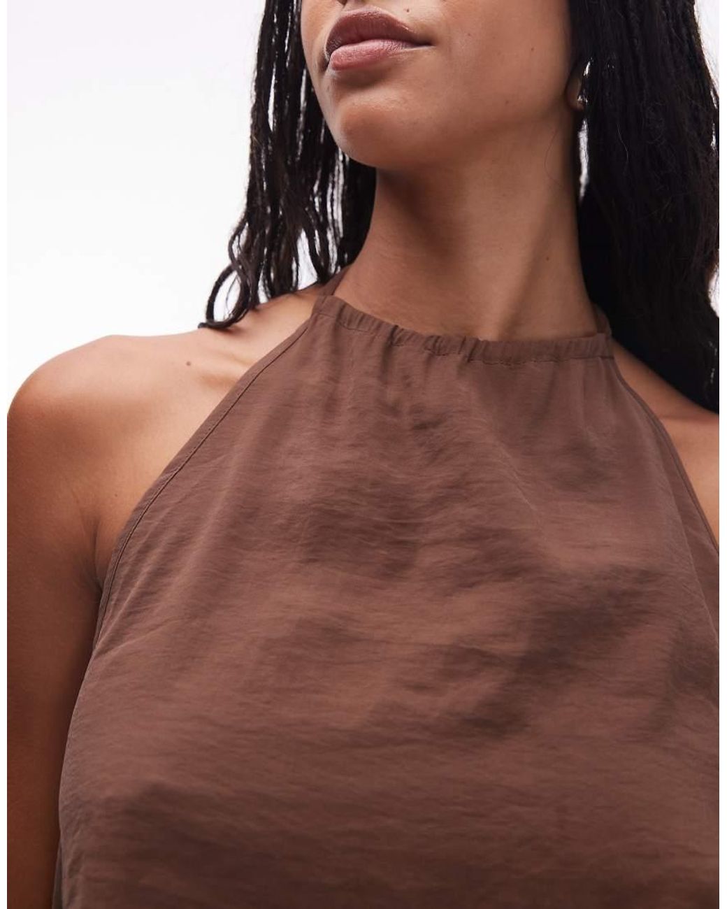 ASOS Brown Modal Halter Top