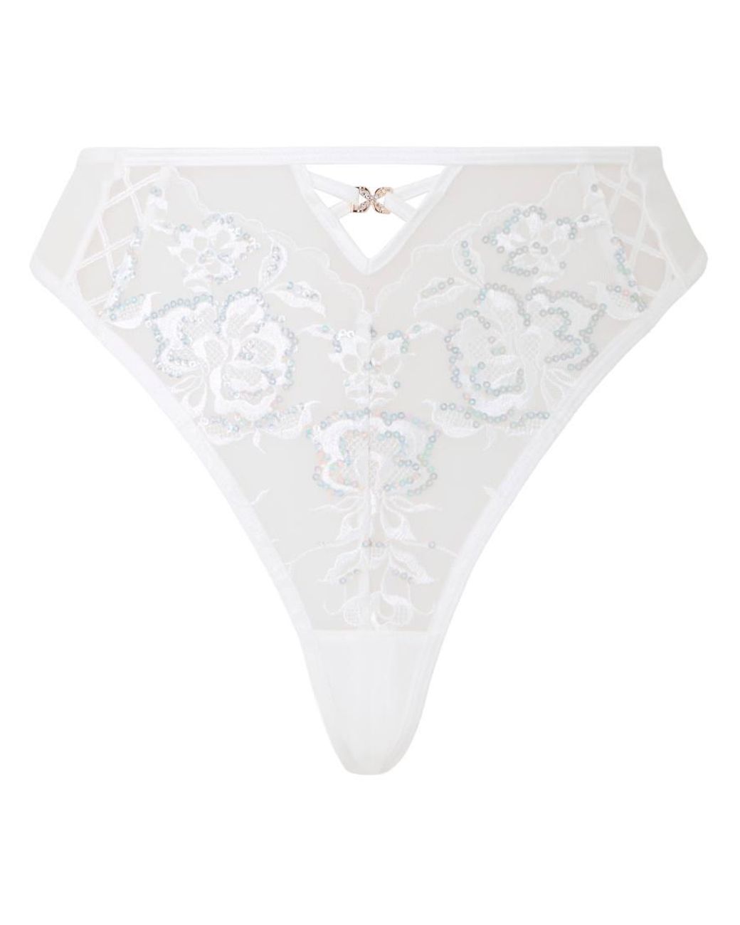 Ann Summers White Bridal Endless Attraction Crotchless Thong