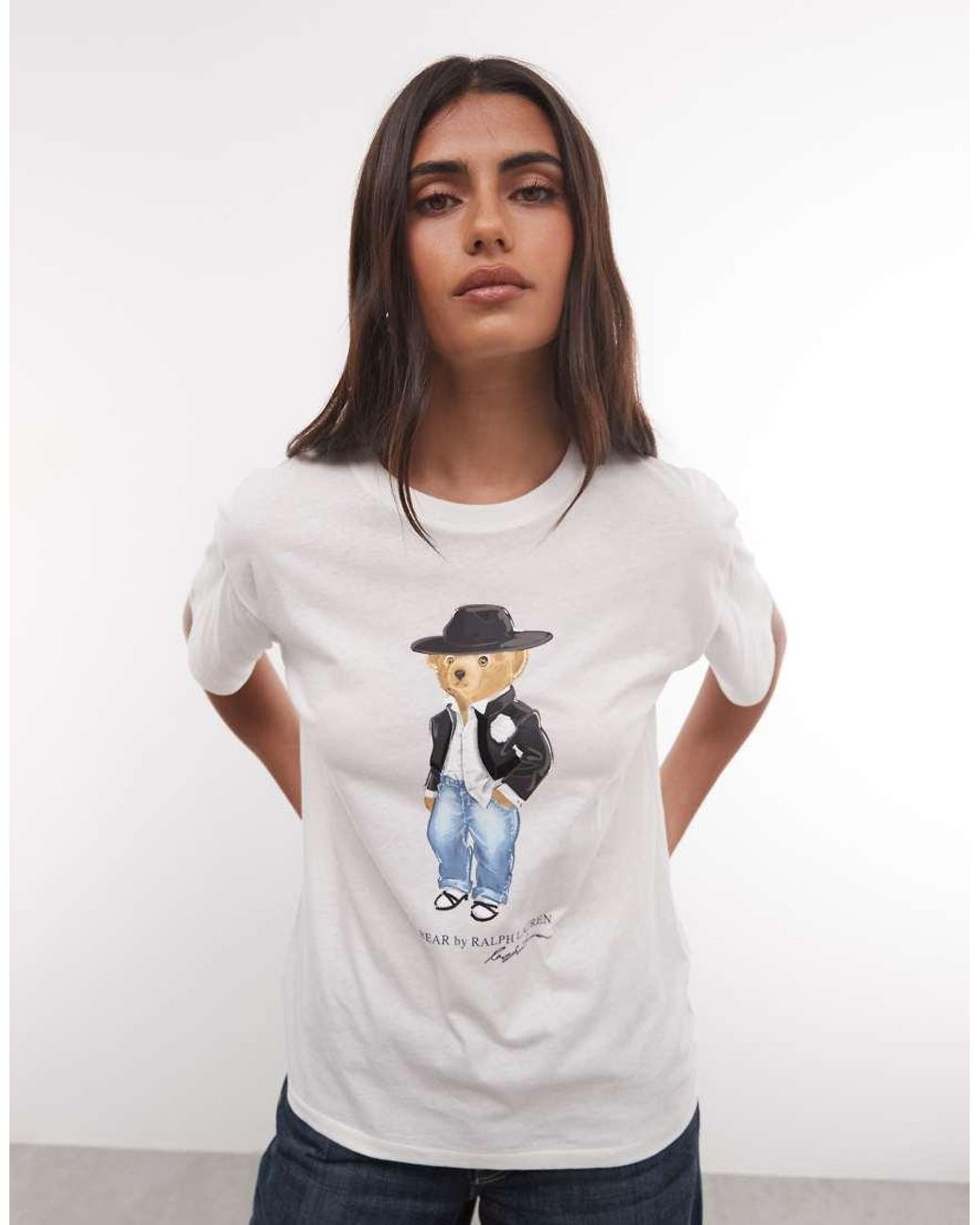 Polo Ralph Lauren White Holiday Bear Print T-Shirt