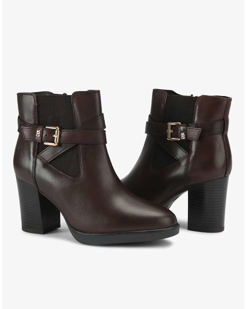 KG by Kurt Geiger Black Sage Mid Ankle Boots
