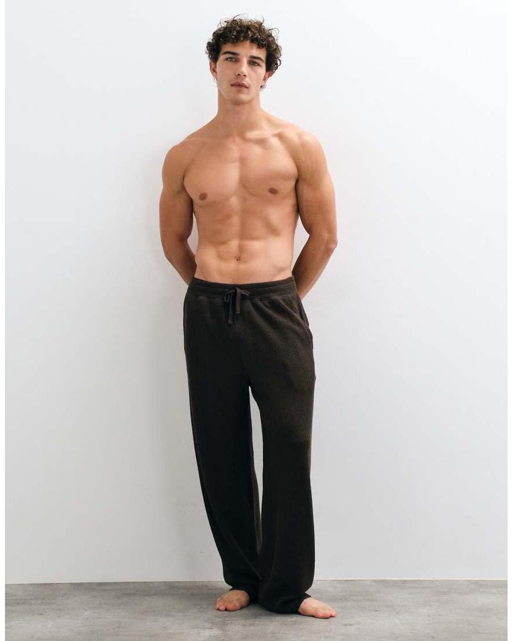 Hollister Multicolor baggy Waffle Pyjama Bottoms for men