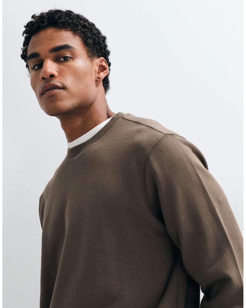 Mango Gray Crew Neck Sweatshirt for men