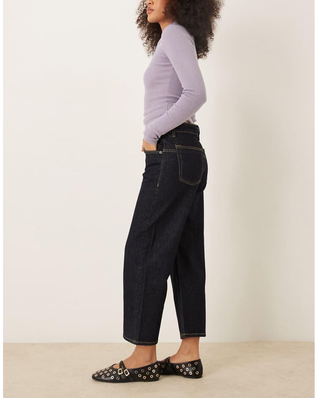 Free People Blue Deep Trance Dropped Jeans