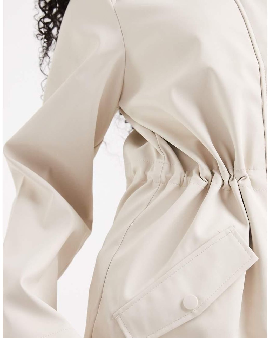 Vero Moda Blue Coated Rain Jacket With Hood