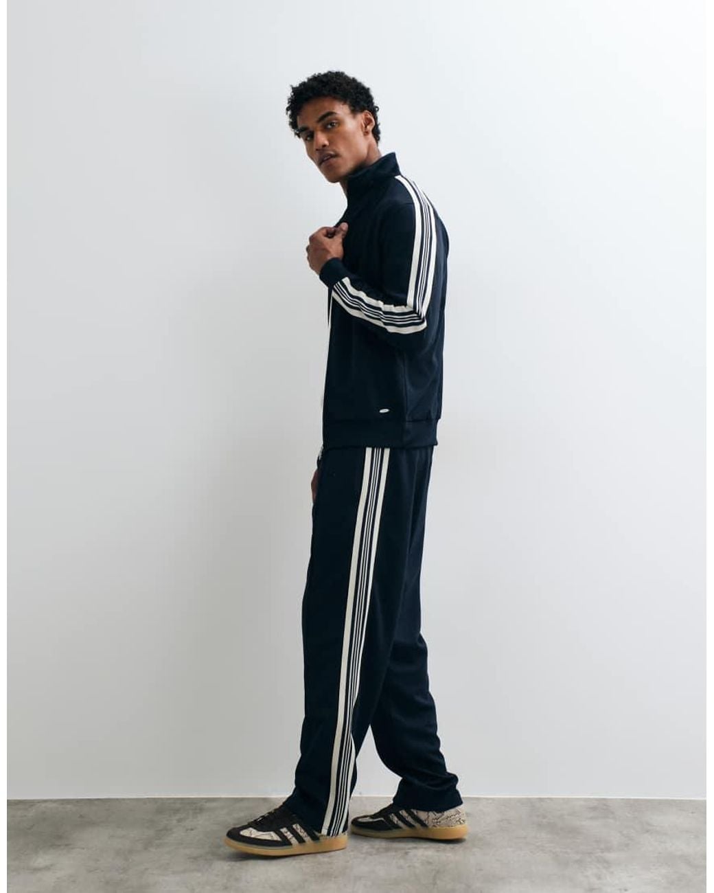 Jack & Jones Blue Stripe Track Jacket for men