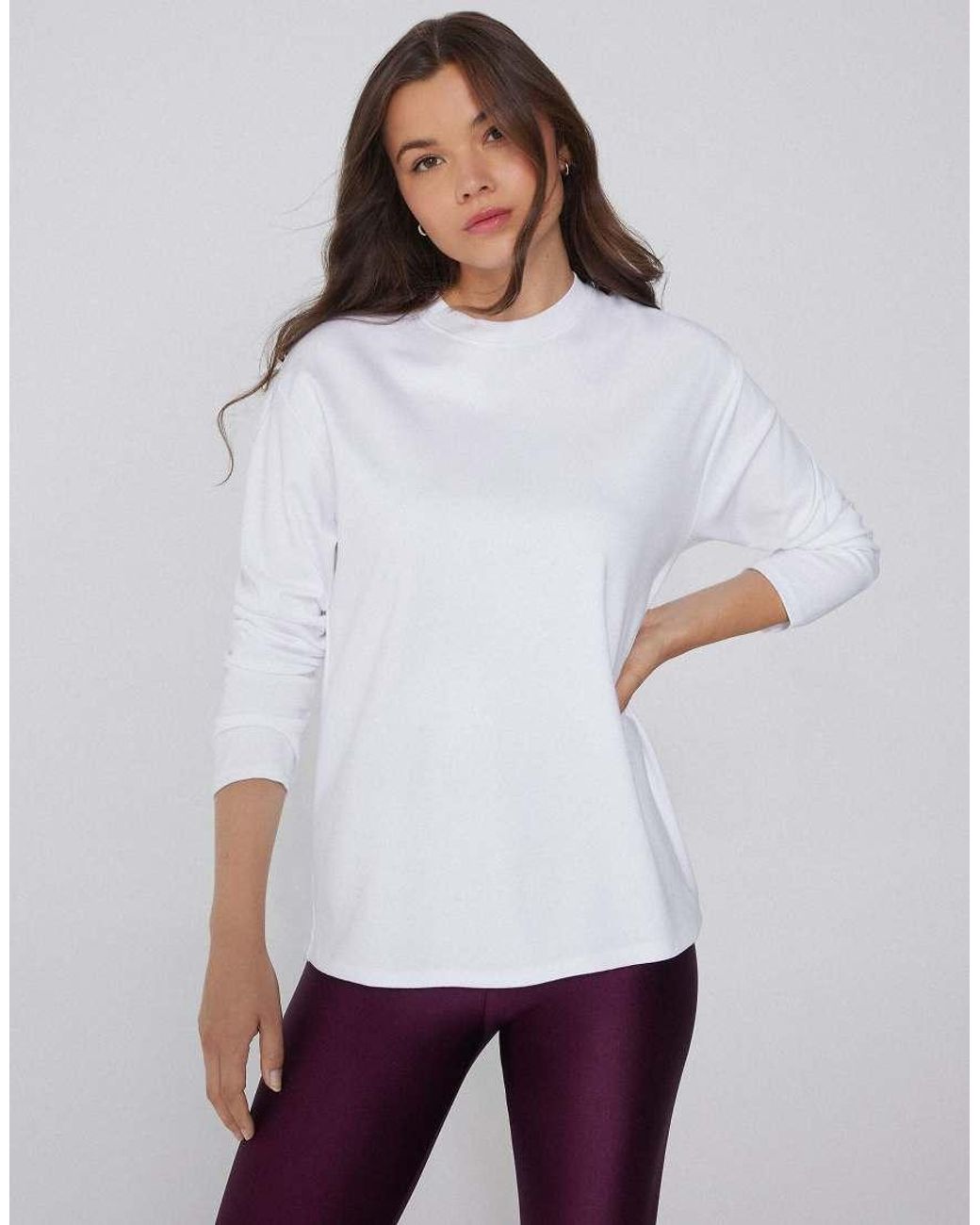 Tezenis White Mid Weight Cotton Long Sleeve T-Shirt