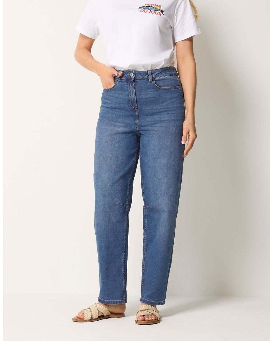 Long Tall Sally Blue Barrel Leg Jeans