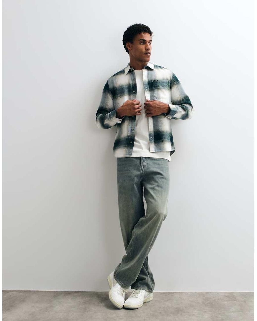 Lee Jeans Green Workwear Checked Button Shirt for men