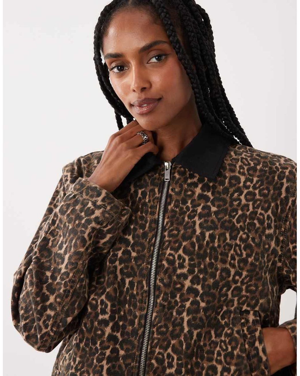 Brave Soul Brown Barn Jacket With Contrast Cord Collar