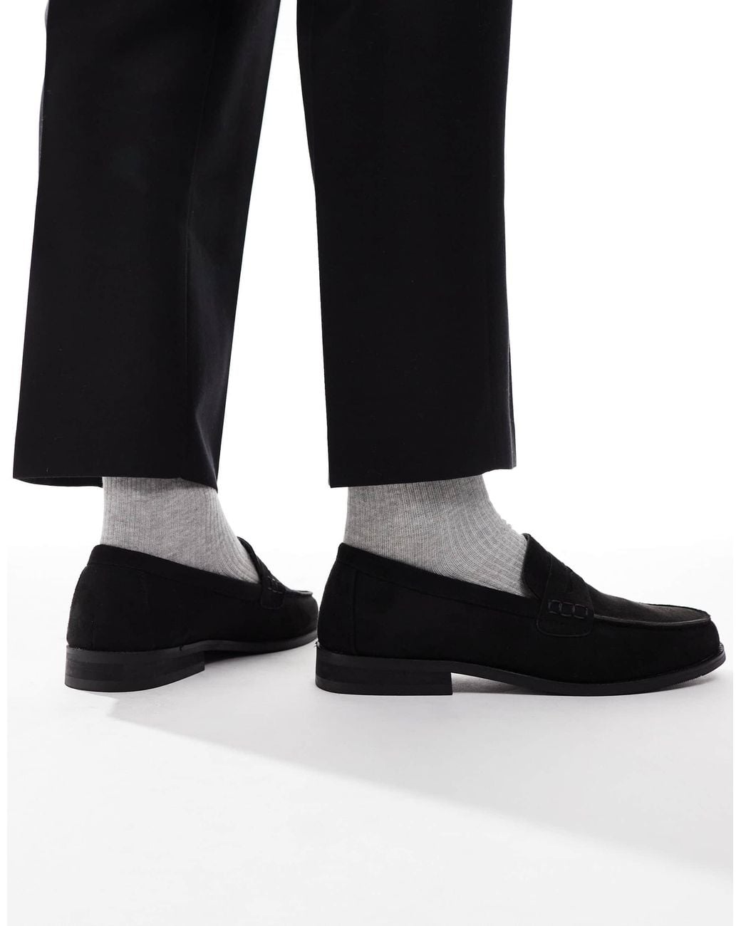 SEQWL Black Hero Ruched Detailing Loafers for men