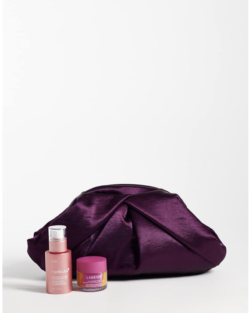 ASOS Purple Satin Frame Clutch Bag