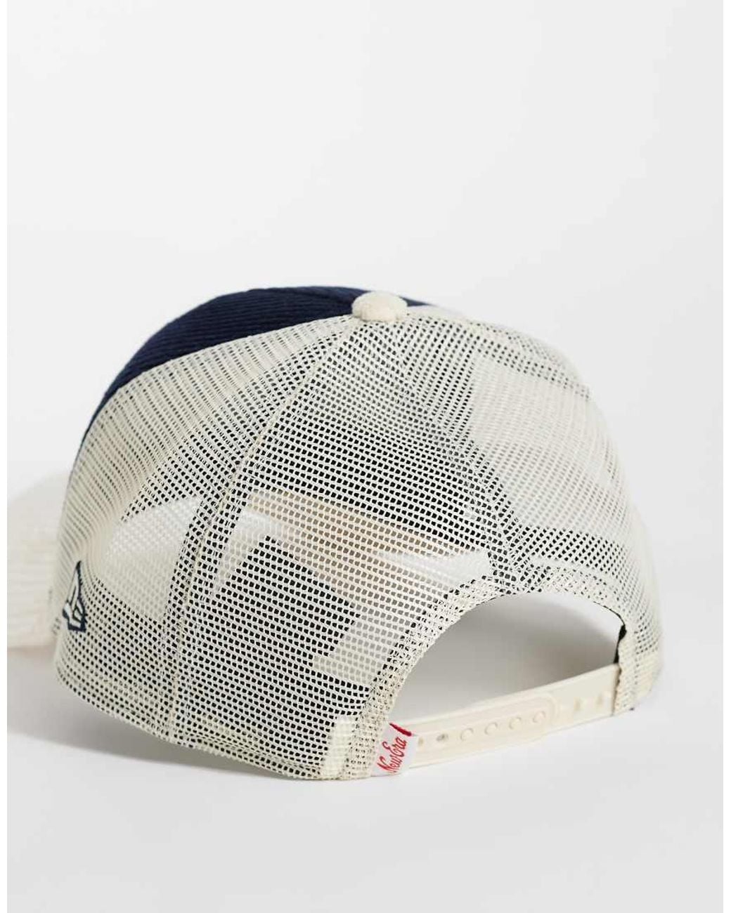 KTZ Blue Patch Logo Cord Contrast Peak Trucker Cap