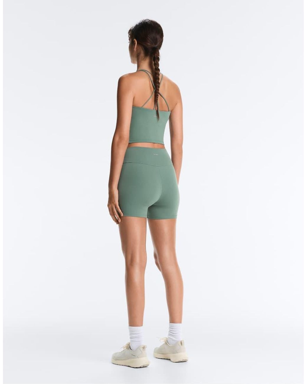 Oysho Green Comfortlux Crossover Strap Tank Top