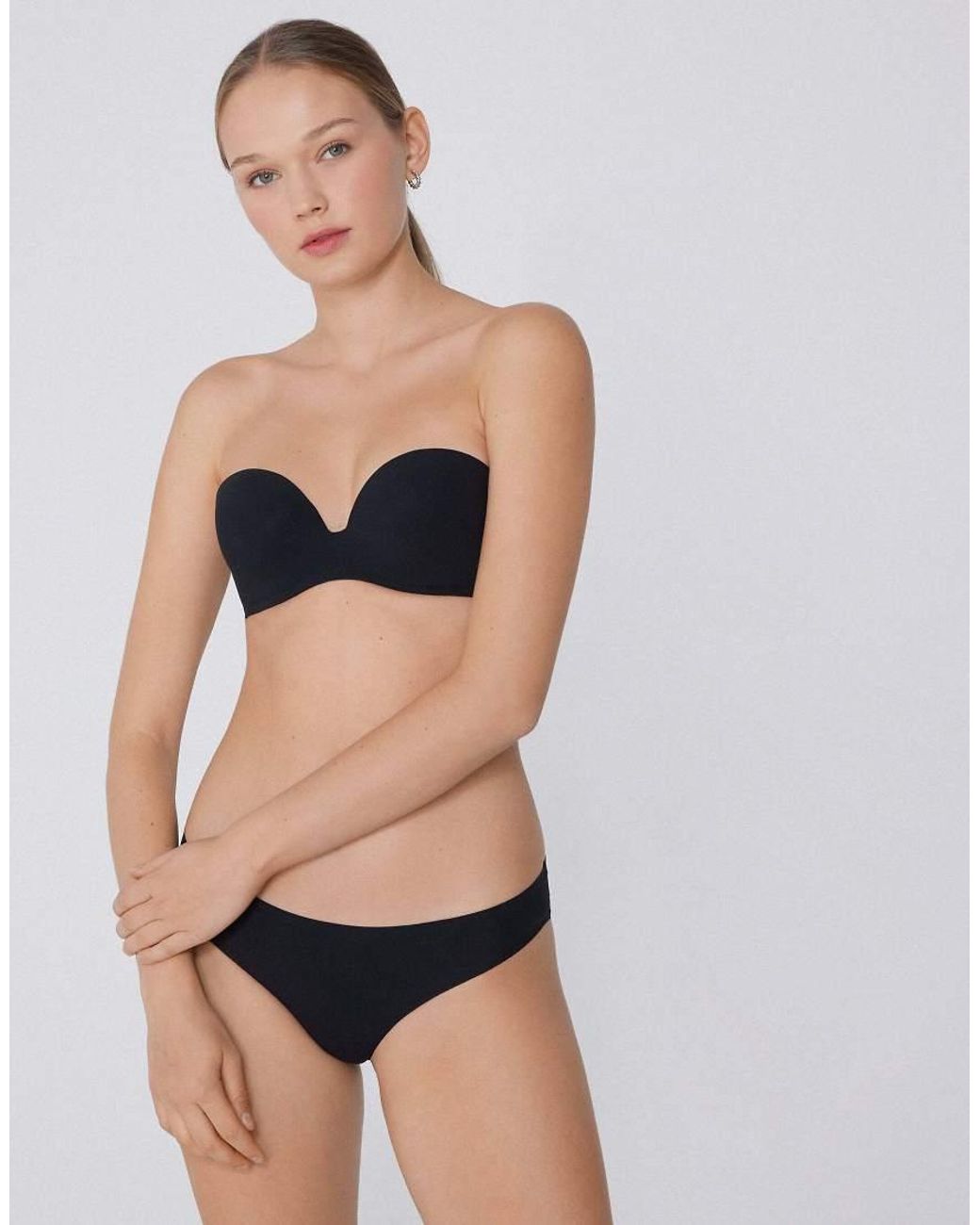 Tezenis Blue New York Padded Microfibre Bandeau Bra