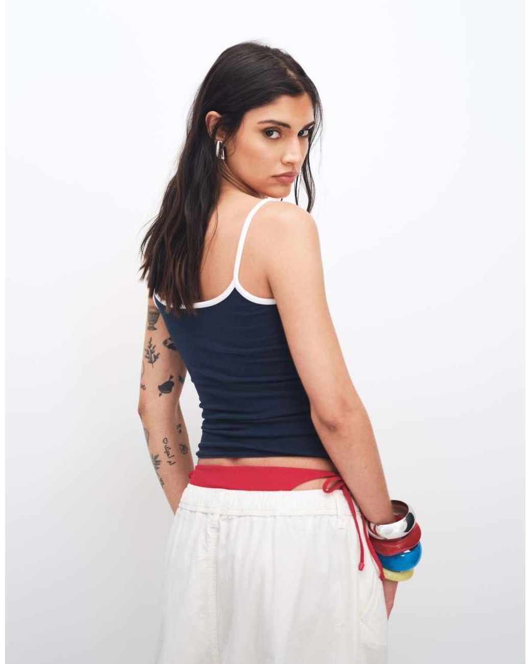 Hollister Blue Soccer Style Usa Cami Top