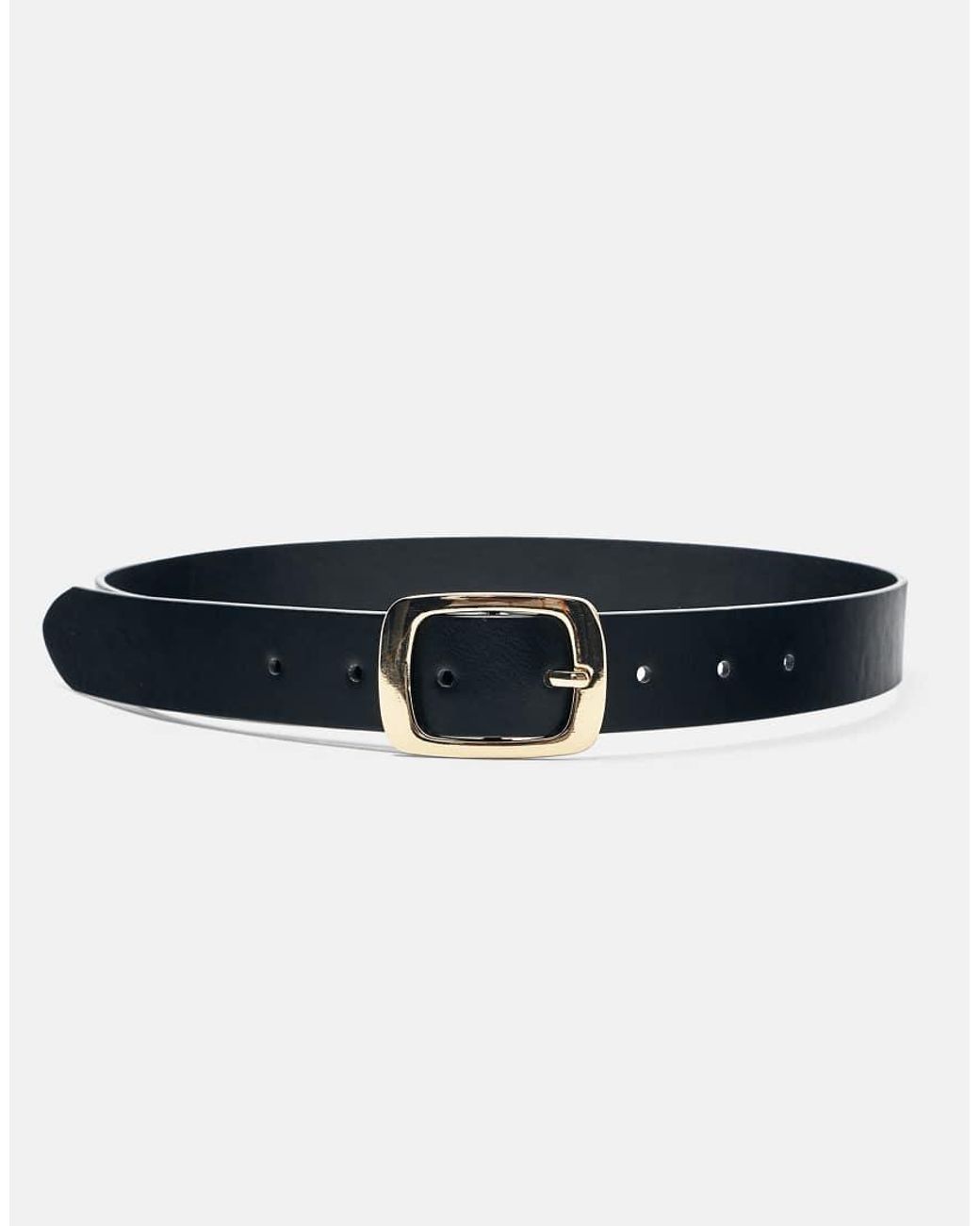 Pull&Bear Yellow Rectangular Buckle Belt