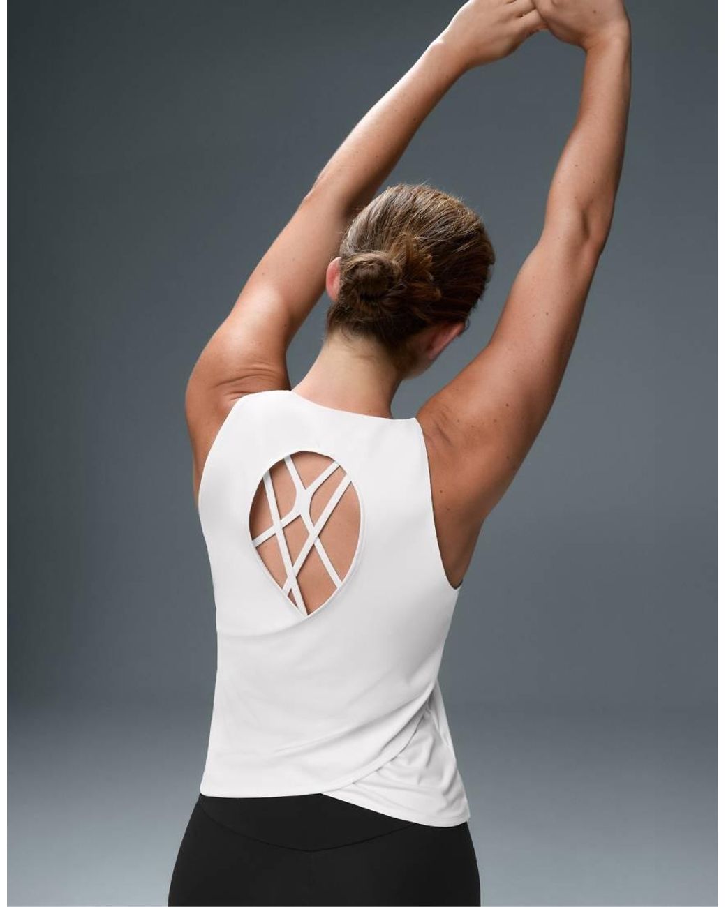 Oysho White Cross Back Comfortlux T-Shirt