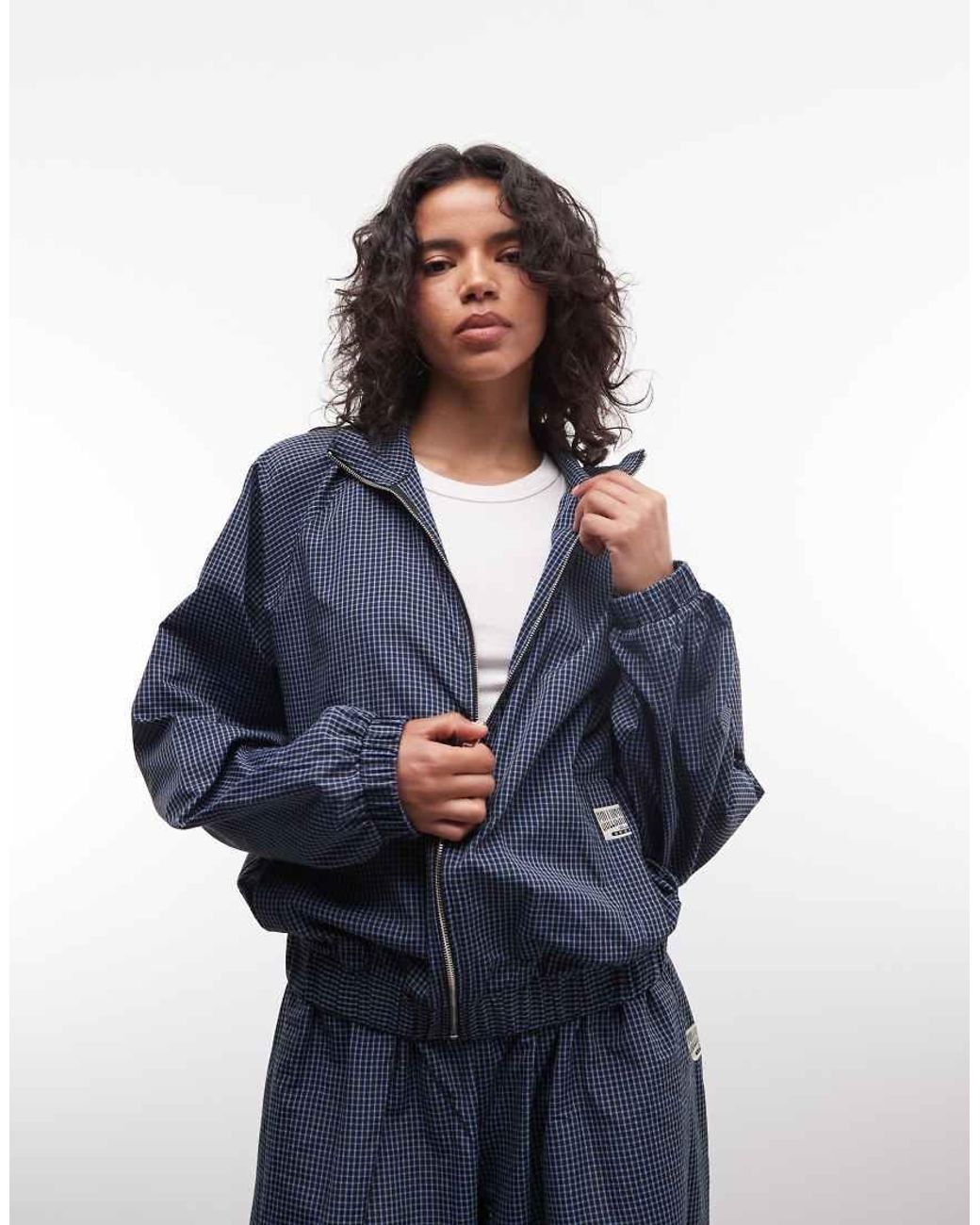 Collusion Blue Xl baggy Nylon Track Jacket