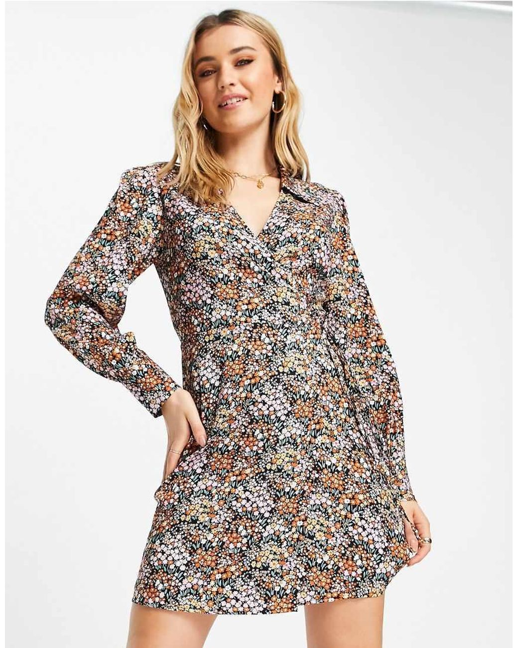 & Other Stories Multicolor Wrap Shirt Dress