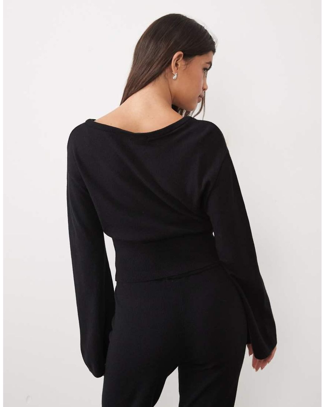 Gina Tricot Black Mix And Match Knitted Loungewear Top