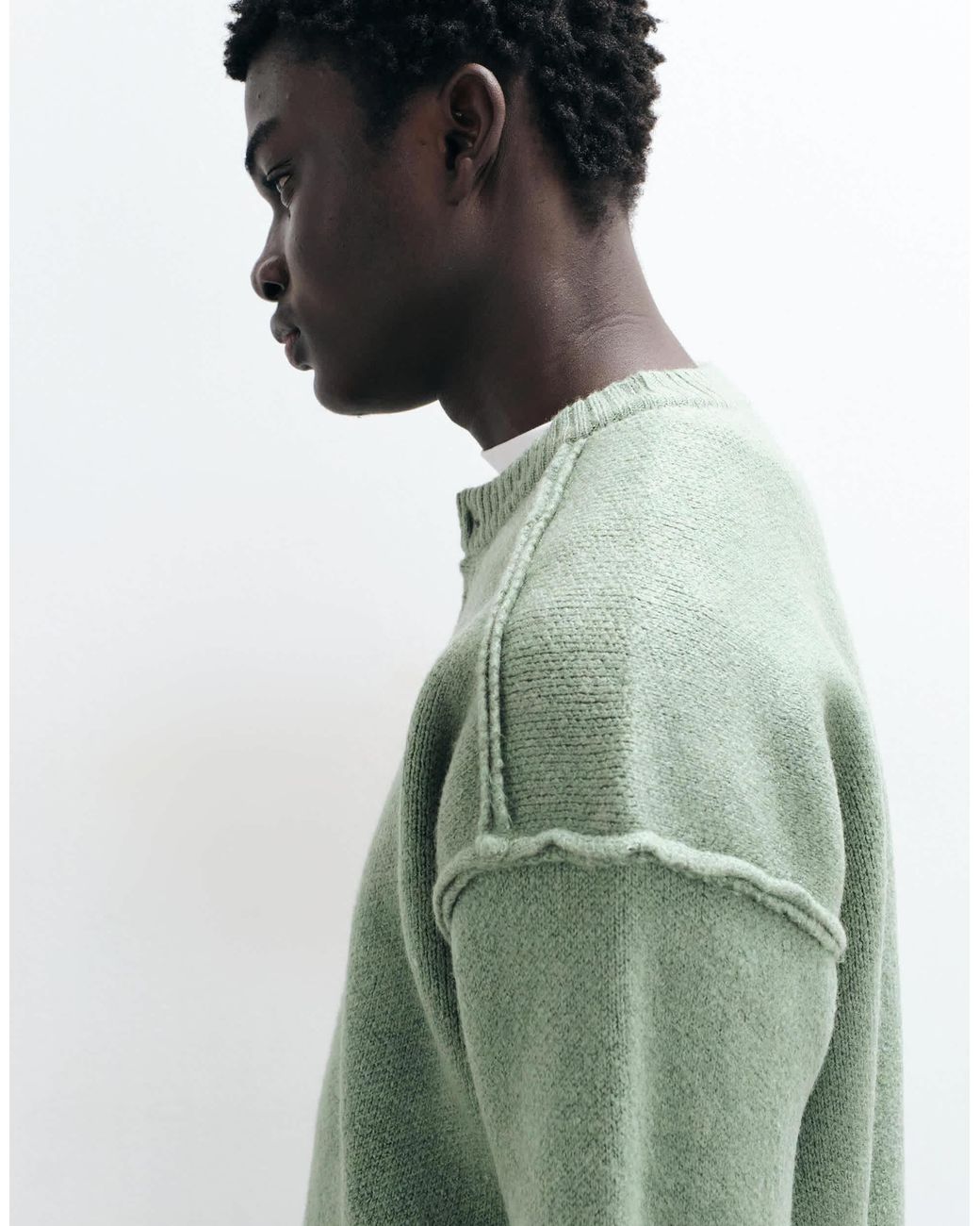 ASOS Oversize-henley-pullover in Green für Herren