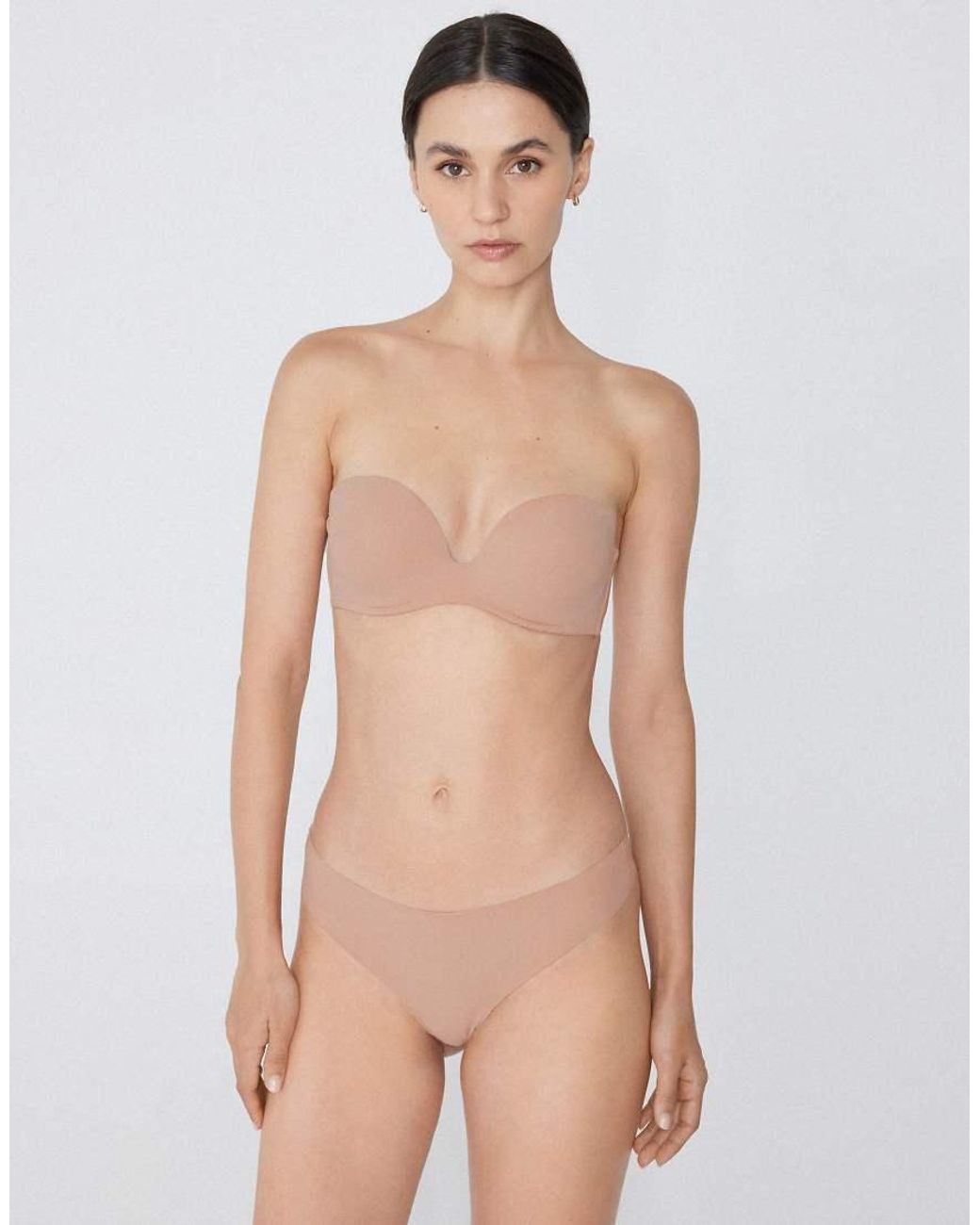 Tezenis Brown New York Padded Microfibre Bandeau Bra
