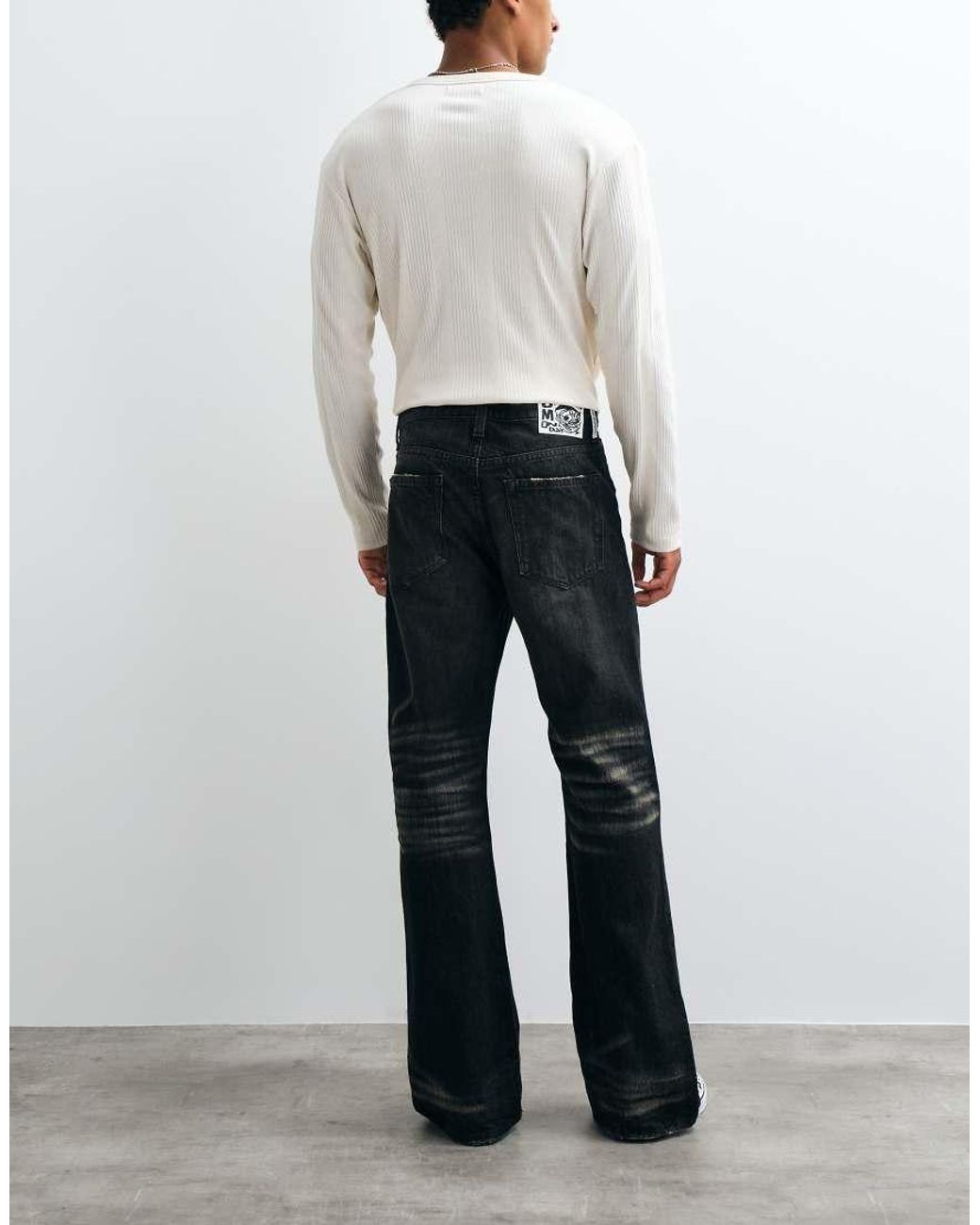 Cheap Monday White Boo Bootcut Jeans for men