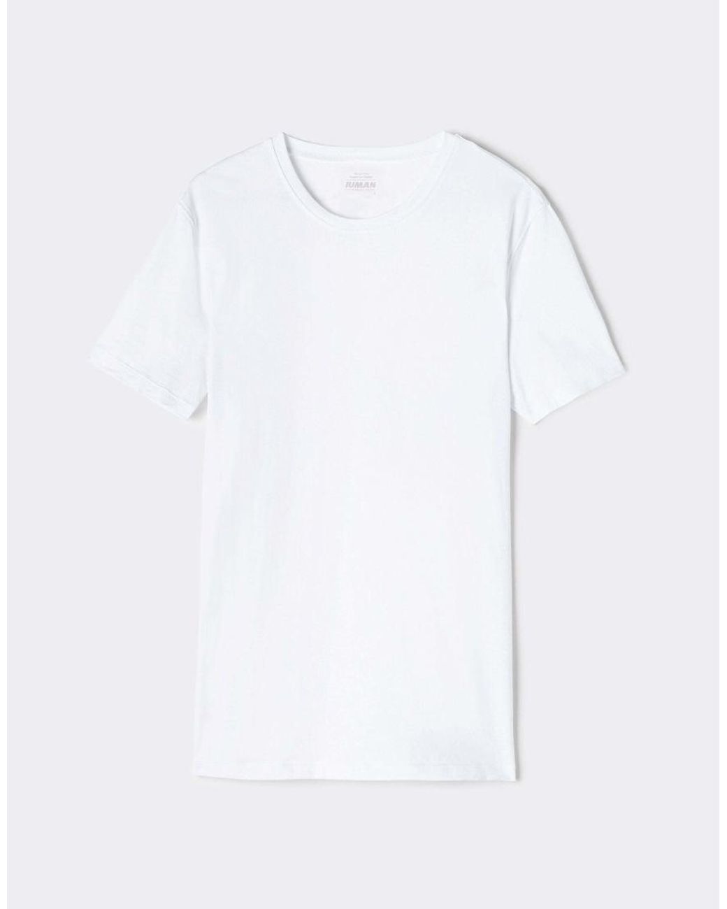 Intimissimi White Superior Stretch Cotton T-Shirt for men
